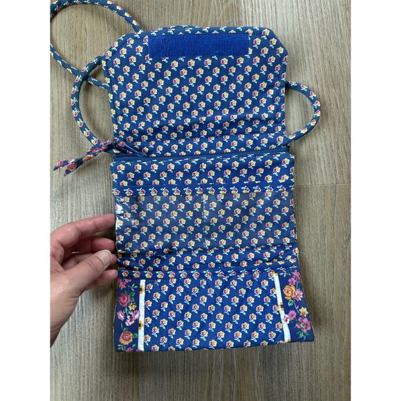 Vera Bradley Vintage Royal Blue‎ 80s Wallet on a String Like New Holds iPhone! - Picture 7 of 14